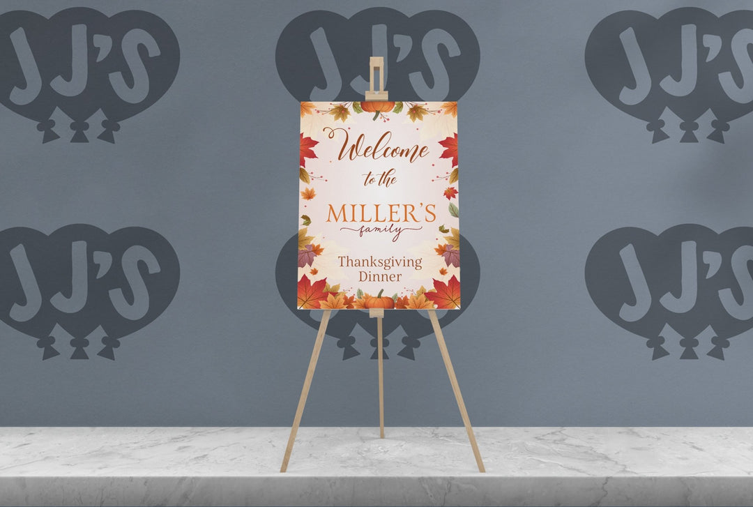 Welcome Thanksgiving Dinner Sign - JJ's Party House
