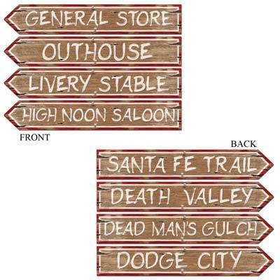 Western Sign Cutouts 4pc - JJ's Party House