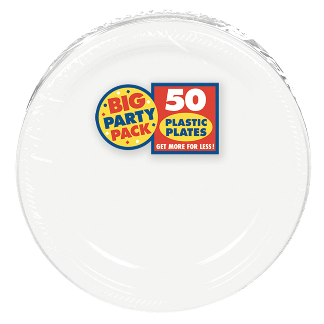 White Dessert Plates 50ct - JJ's Party House