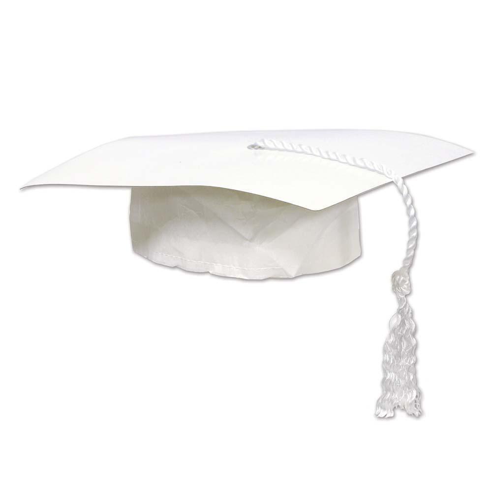 White Graduate Cap - JJ's Party House