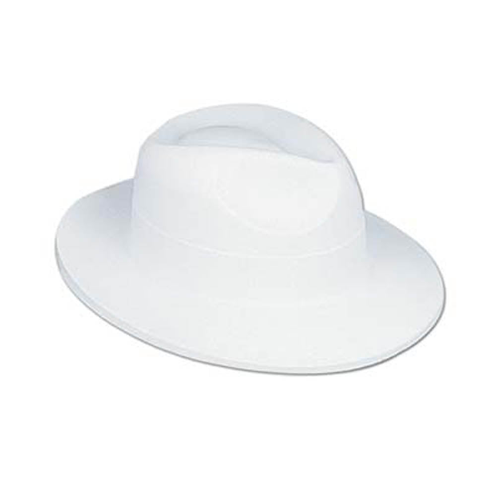 White Velour Fedora - JJ's Party House