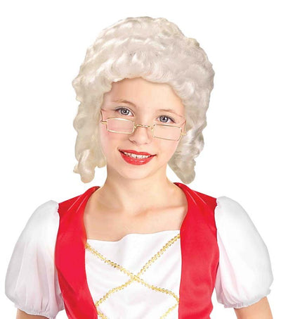 Wig-Child Colonial Girl-White - JJ's Party House
