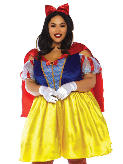 Womens Plus Size Fairytale Snow White Costume - JJ's Party House