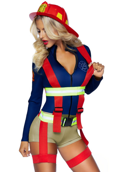 Womens Sexy Hot Zone Honey Firefighter Costume - JJ's Party House