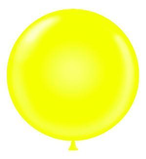 Yellow 17" Tuftex Latex Balloon - JJ's Party House