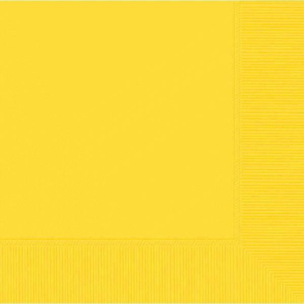 Yellow Beverage Napkins 3Ply - JJ's Party House