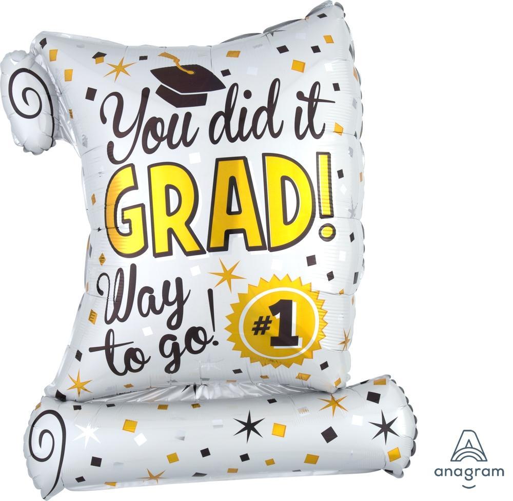 You Did It Diploma Jumbo Balloon 26" - JJ's Party House